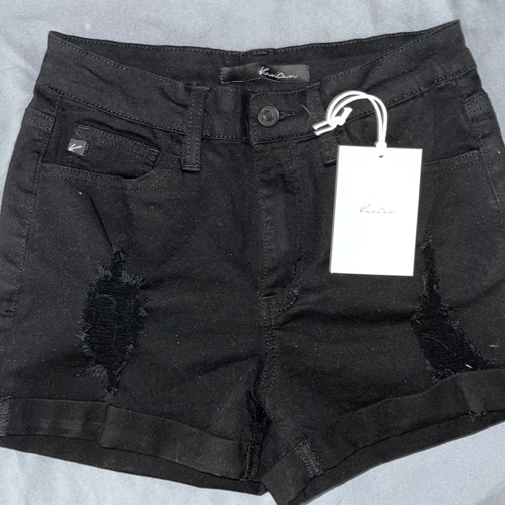 Kan Can black denim shorts🖤